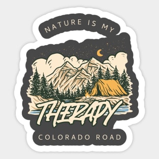 Camping Therapy Sticker